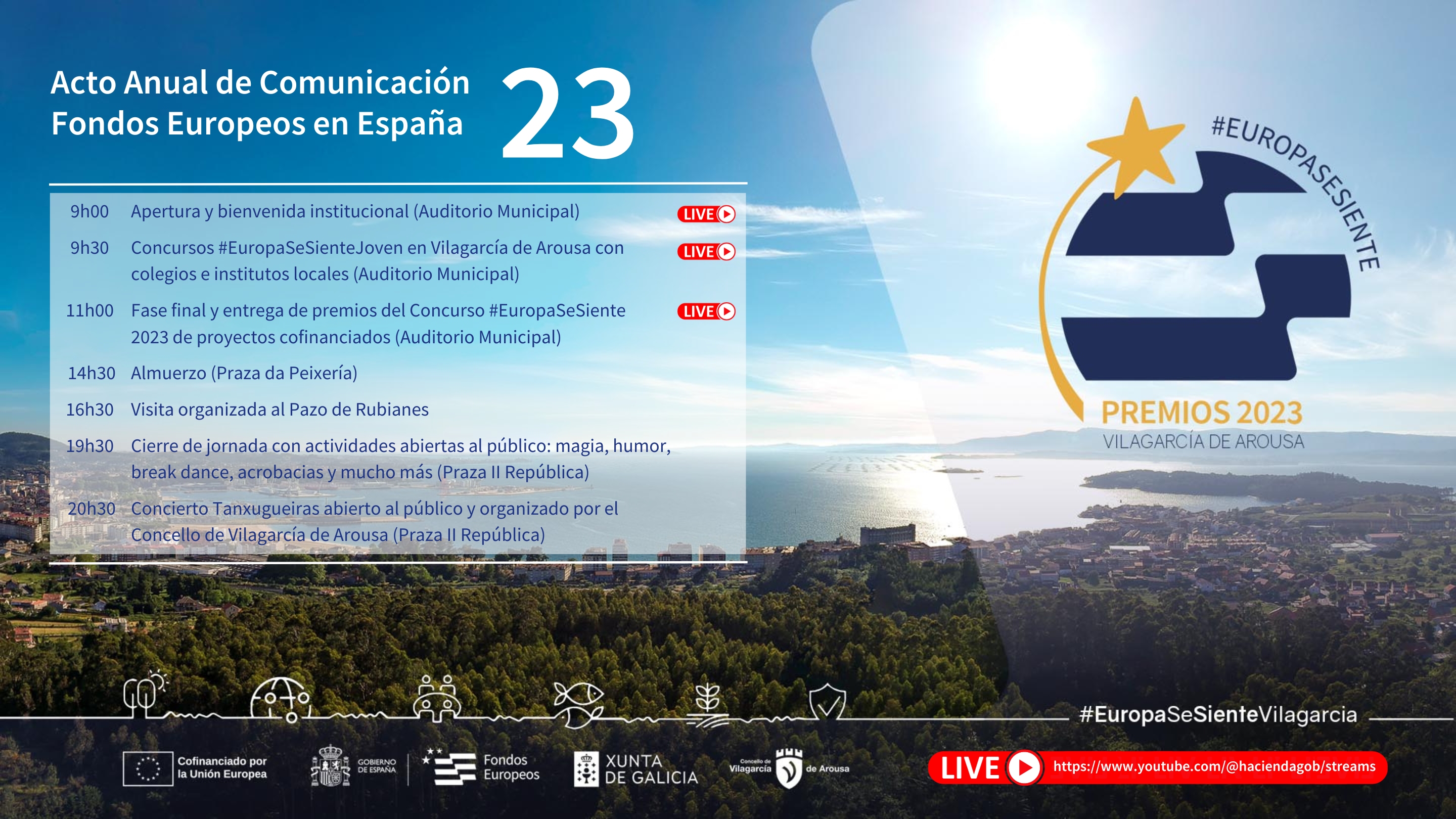 Agenda del Acto Anual de Comunicación . Fondos Europeos en España 2023